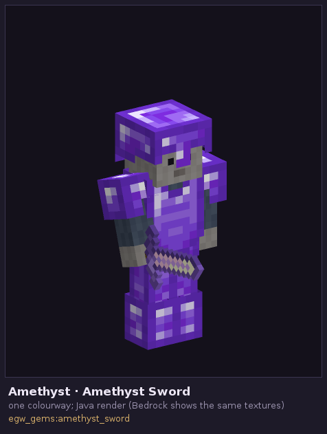 Amethyst set with the Amethyst Spear