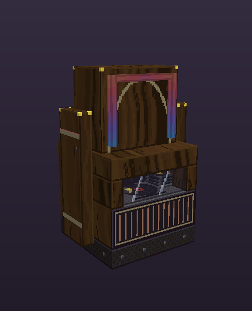 Big Jukebox render, idle: the neon tubes are dark