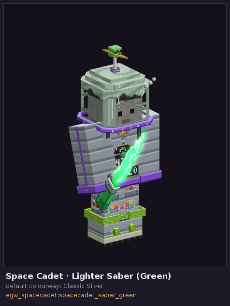 The Space Cadet suit, with the Lighter Saber