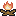 campfire: crossed logs, flames